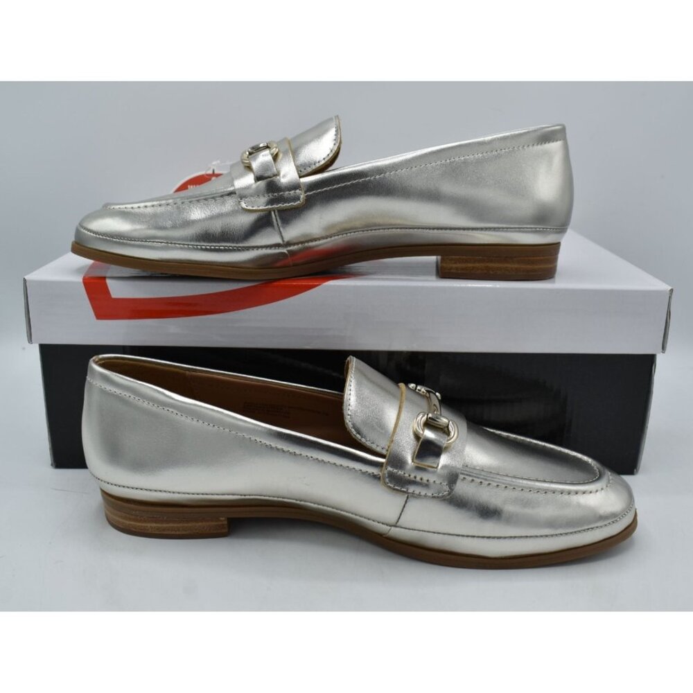 Blondo Women Size 11 Benita Platinum Metallic Leather WP Slip On Loafers Shoes - Picture 8 of 11